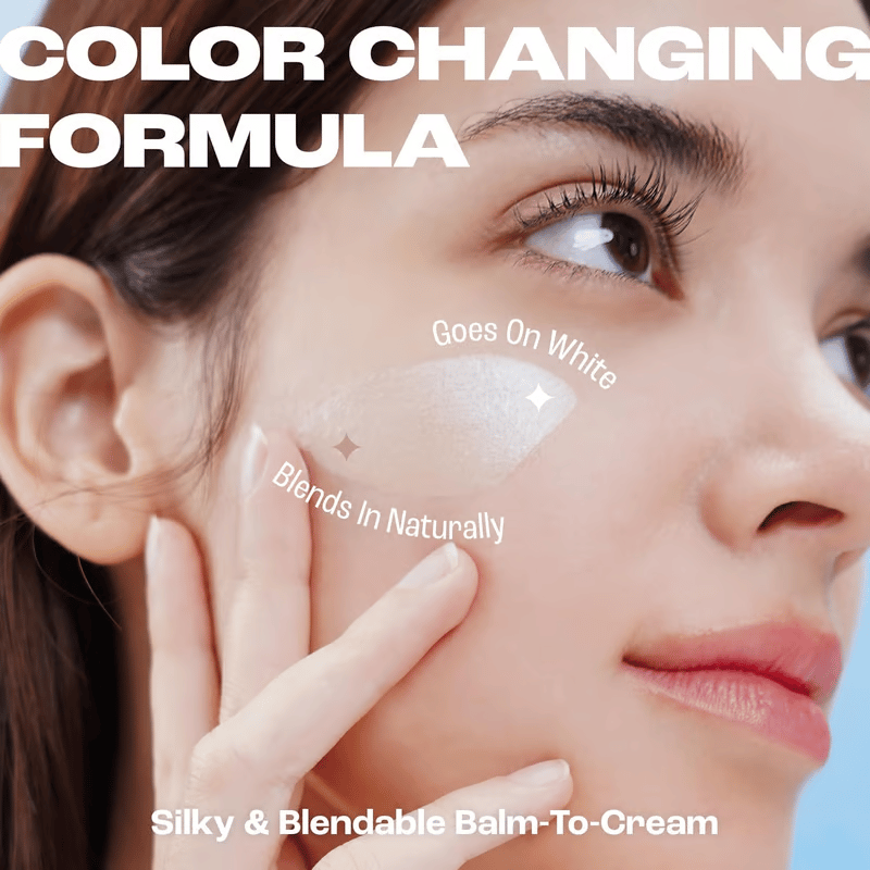 🌟Cream Stick V White Korean Color-Changing Foundation Stick with Volufiline+ Free Brush