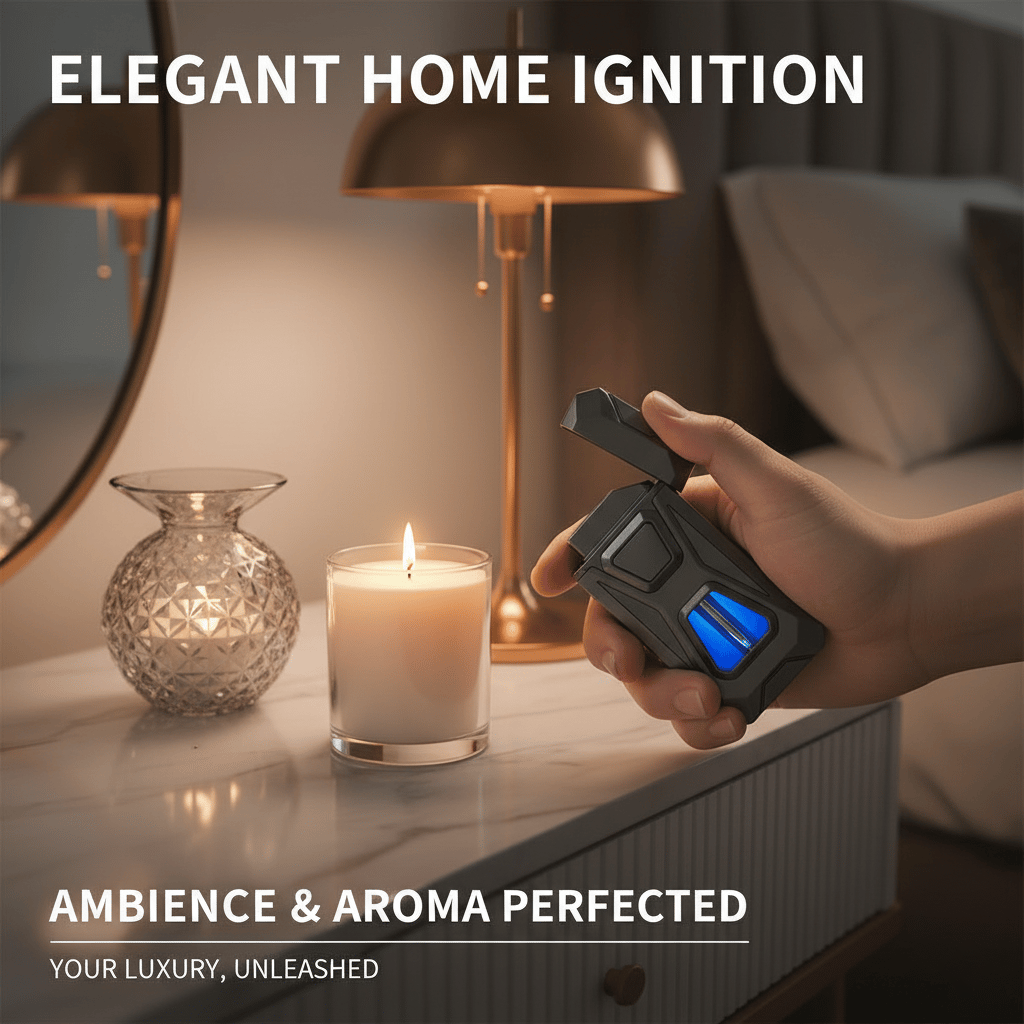 Voice-Activated Dual Flame Lighter – Windproof & Rechargeable