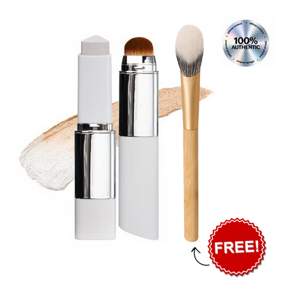 🌟Cream Stick V White Korean Color-Changing Foundation Stick with Volufiline+ Free Brush