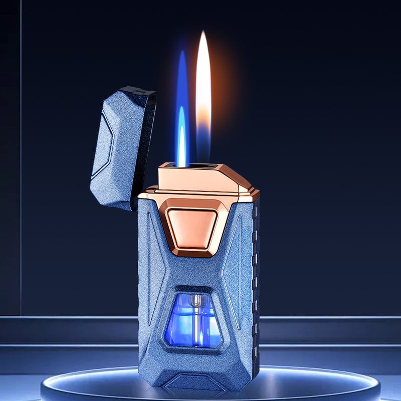 Voice-Activated Dual Flame Lighter – Windproof & Rechargeable