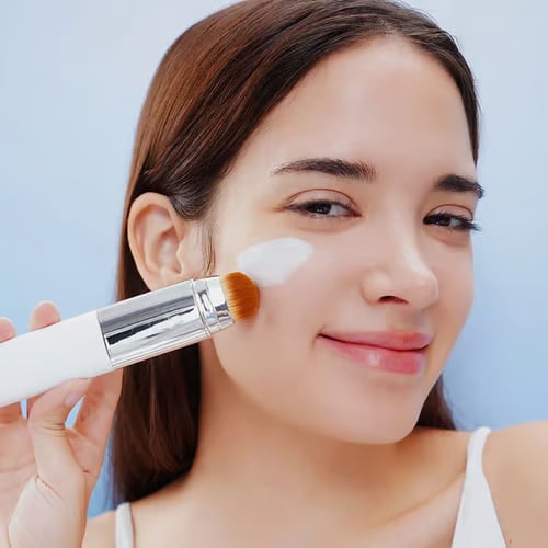 🌟Cream Stick V White Korean Color-Changing Foundation Stick with Volufiline+ Free Brush