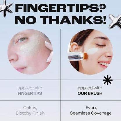 🌟Cream Stick V White Korean Color-Changing Foundation Stick with Volufiline+ Free Brush