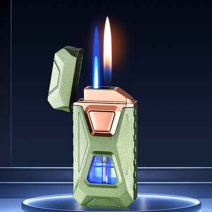 Voice-Activated Dual Flame Lighter – Windproof & Rechargeable